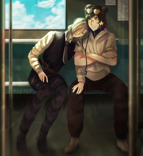 Full Body Couple with Background