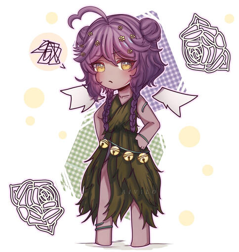 Chibi with Free Background
