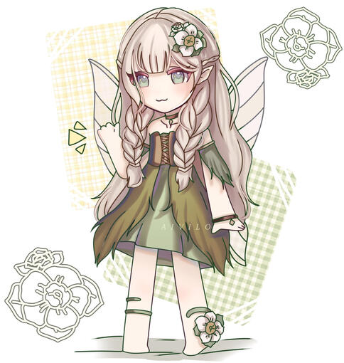 Chibi with Free Background