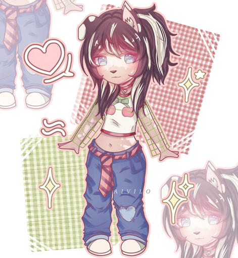 Chibi with Free Background