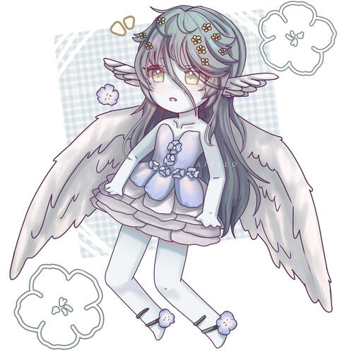 Chibi with Free Background
